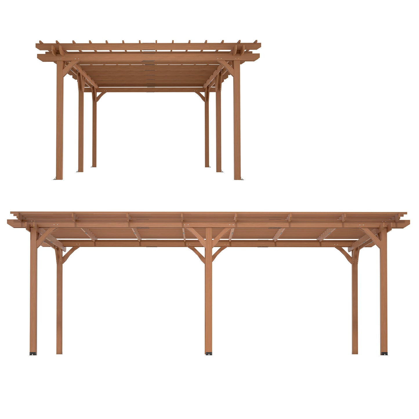 Outdoor Wood Pergola – Heavy-Duty Backyard Shade Structure