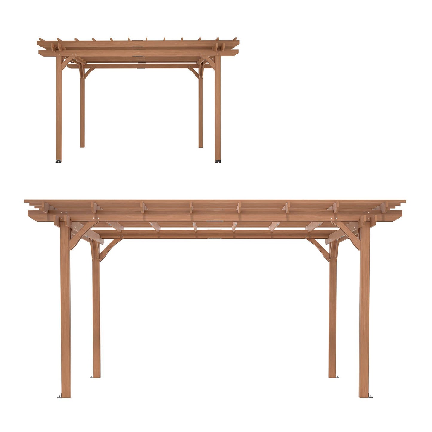 Outdoor Wood Pergola – Heavy-Duty Backyard Shade Structure